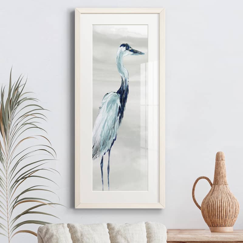 By the Sea Crane I-Premium Gallery Framed Print