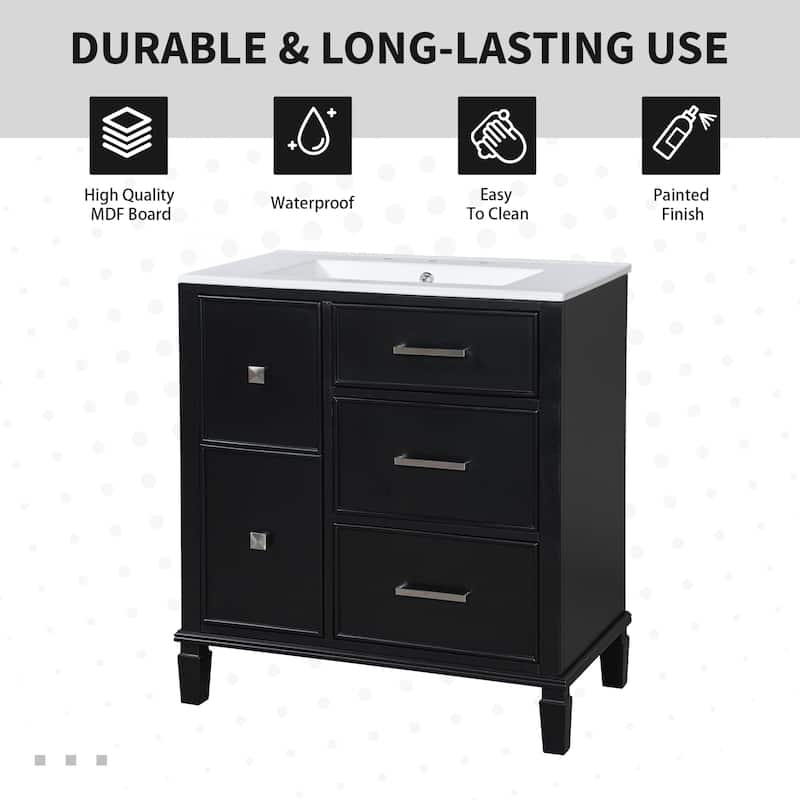 Sophisticated Bathroom Vanity with Innovative Drawer Design and Ample Storage