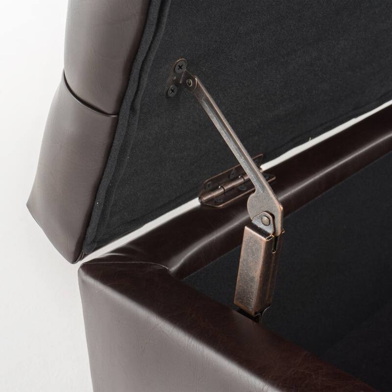 Ottilie Contemporary Button-Tufted Storage Ottoman Bench by Christopher Knight Home