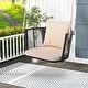 preview thumbnail 3 of 5, Single Person Hanging Seat with Woven Rattan Backrest for Backyard - 30.5" x 24.5" x 15"