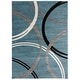 preview thumbnail 5 of 24, World Rug Gallery Contemporary Abstract Circles Design Area Rug