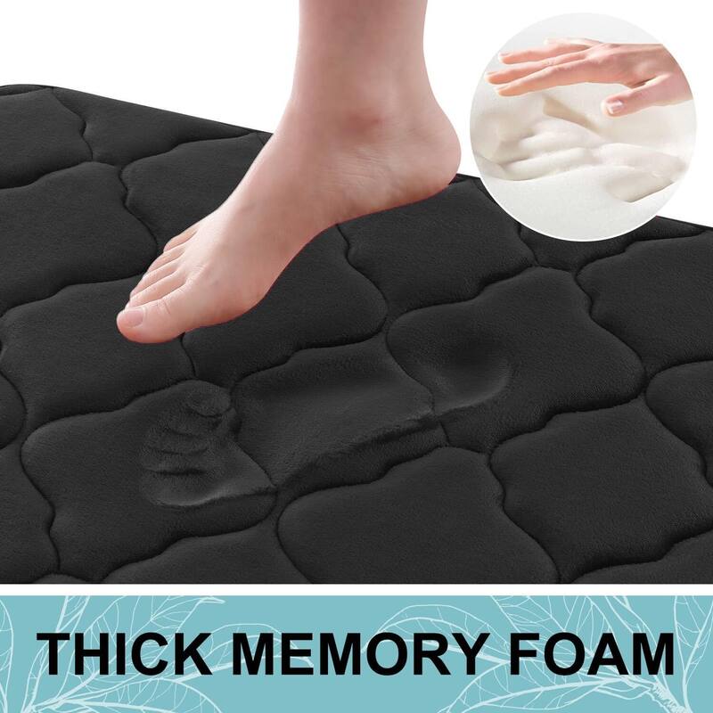 Memory Foam Bath Mat Rug 24x16