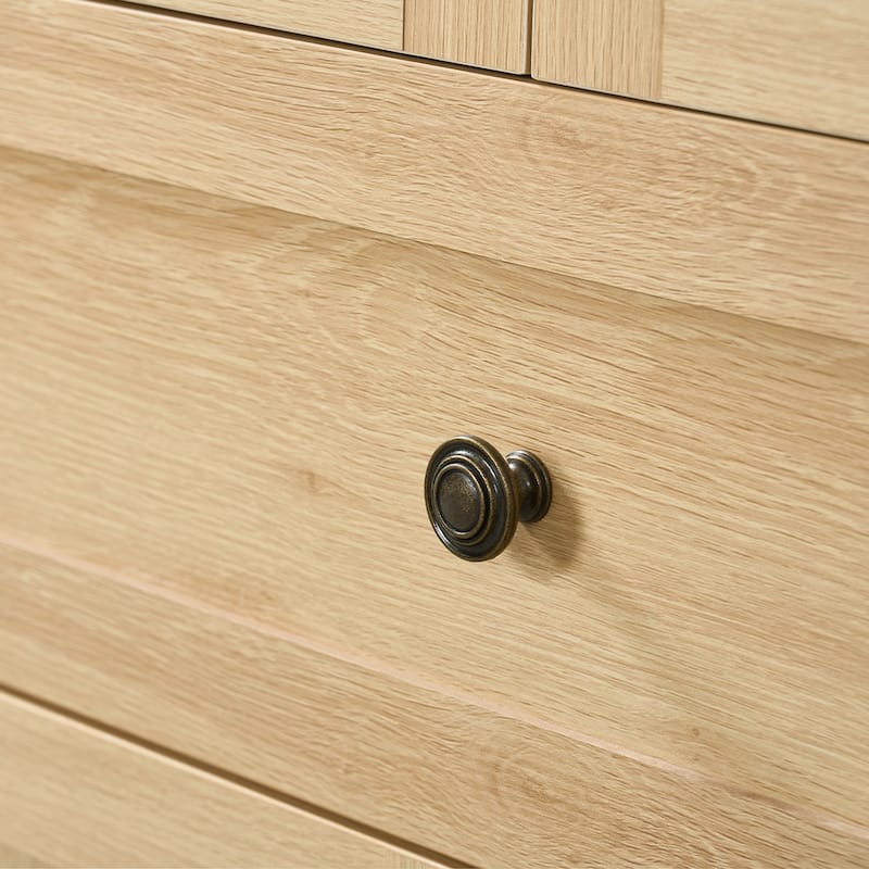 Vintage Dome Cabinet with Arched Design, Large Storage Display Cabinet with Adjustable Shelves for Living Room