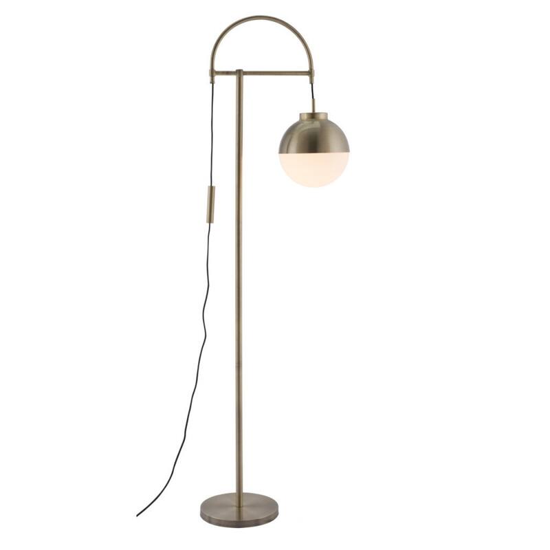 69" Bronze Steel Floor Lamp with Globe Shade and Dimmable Feature - 11" x 20.70" x 68.90"