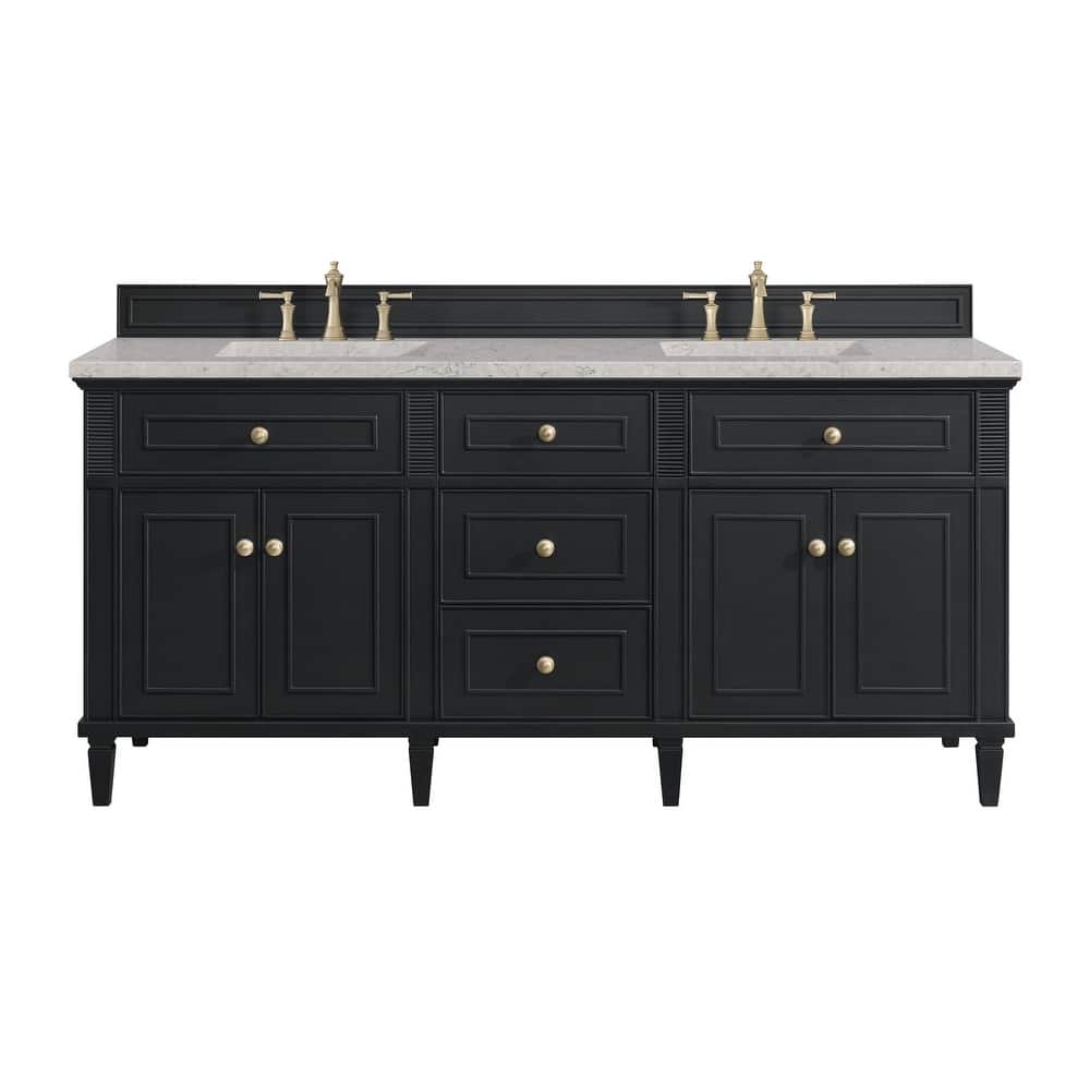 James Martin Vanities 424-V72-3EJP Lorelai 72" Double Basin Wood