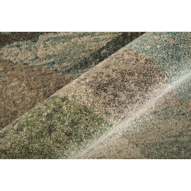 Sparkman R39QV Color Block Modern Area Rug