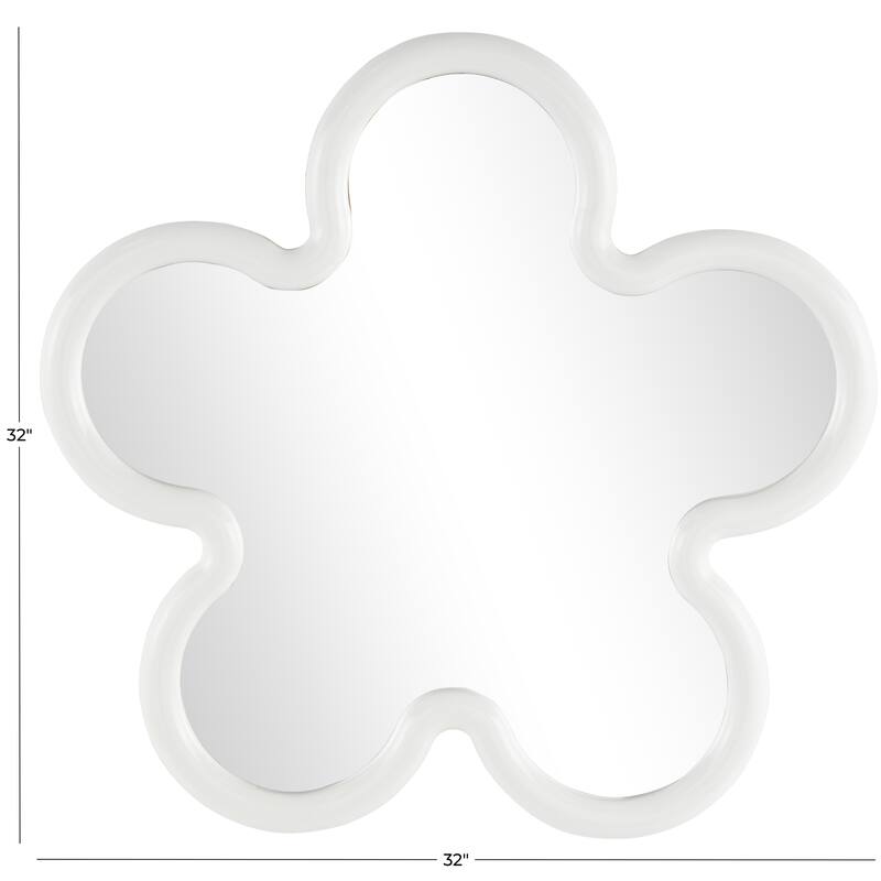 Black or White Wood Large Star Room Wall Mirror