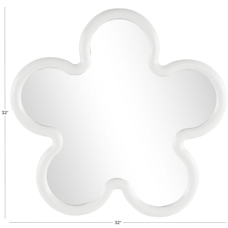 Wood Star Large Wall Mirror - White or Black - Roche River Decor