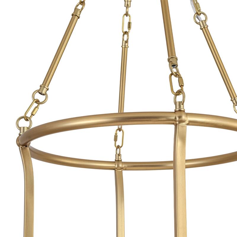 Mid-century 1-Light Glossy Glass Caged Semi-flush Mount - 17.7 in