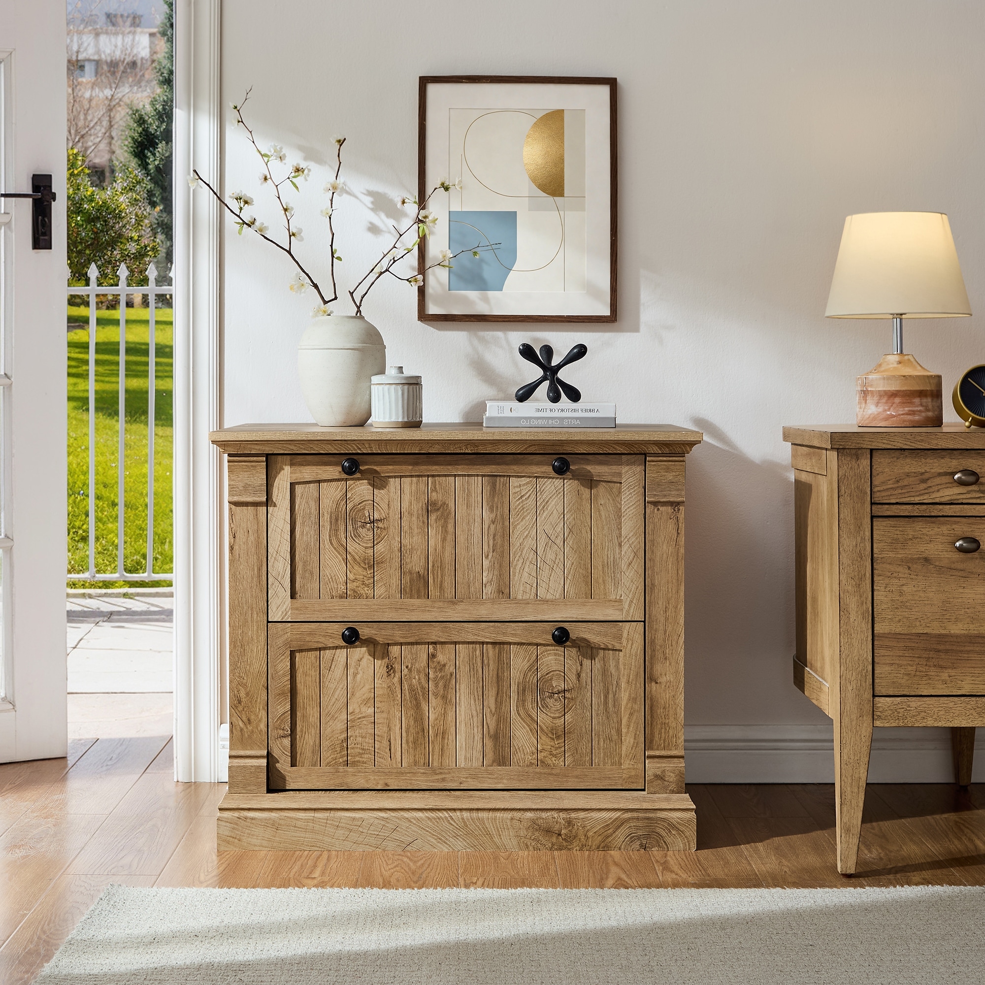 Rustic Wood File Cabinet, Filing Cabinet for Home Office, Living Room