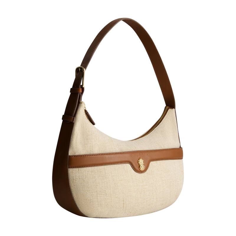 Tommy Bahama Lurex Linen Zip-Top Hobo