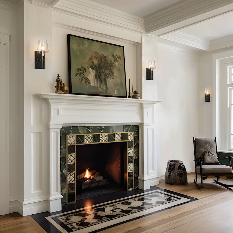 Modern Black Gold 1-Light Wall Sconce Traditional Dimmable Bathroom Vanity Light