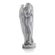 Alpine Corporation 47" Tall Indoor/Outdoor Praying Angel Statue Yard Art Decoration, Light Gray