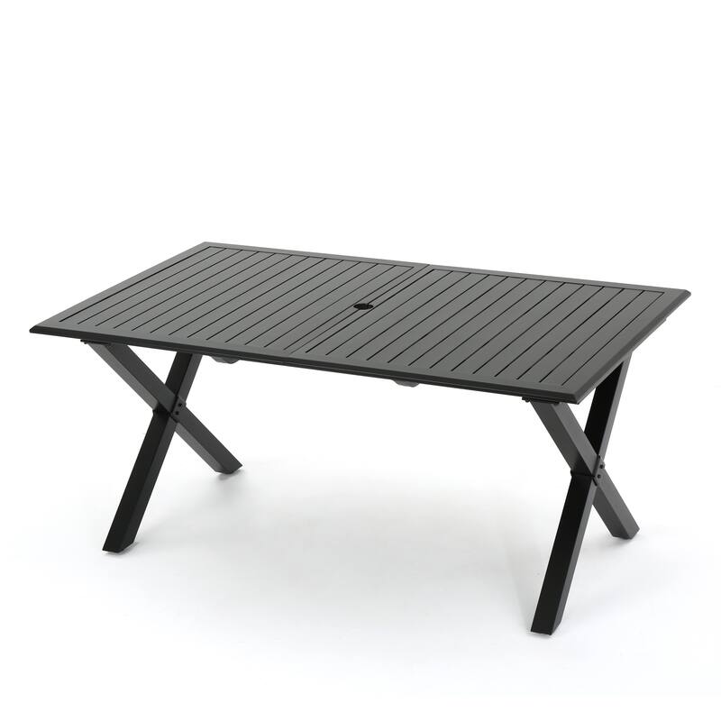 Coniston Outdoor Outdoor Wicker and Aluminum 7 Piece Dining Set with Cushion by Christopher Knight Home