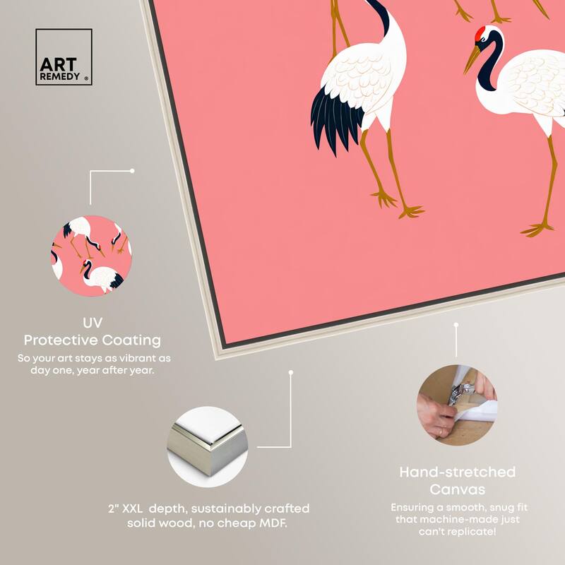 Crane Chorus Canvas by Art Remedy