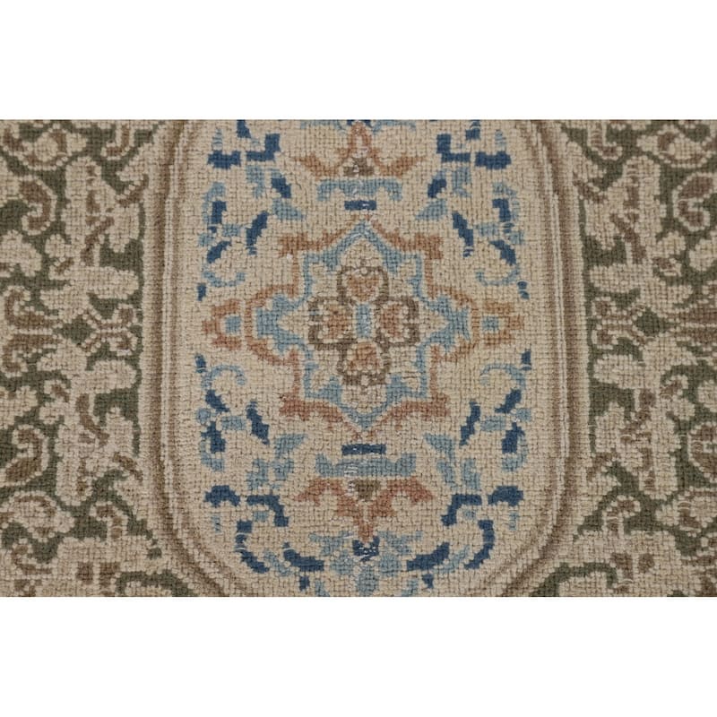 Kerman Persian Vintage Rug Hand-Knotted Wool Carpet - 9'9" x 12'9"
