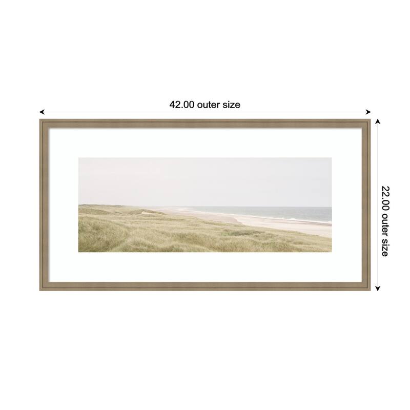 Kate and Laurel Peaceful and Serene Coastal Landscape by The Creative Bunch Studio Framed Wall Art Print