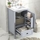 preview thumbnail 10 of 21, 20" Bathroom Vanity with Sink, Bathroom Cabinet with Two Doors, Door Shelf Storage and Adiustable Foot Pads, A Drawer Grey