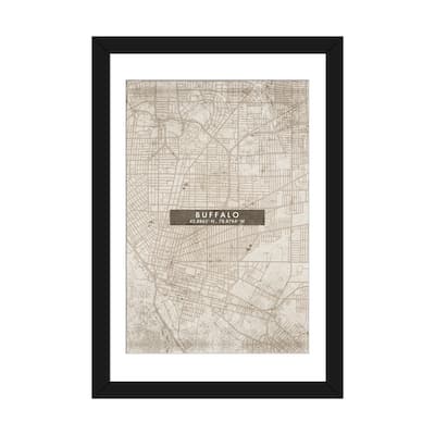 iCanvas "Buffalo City Map Abstract Style" by WallDecorAddict