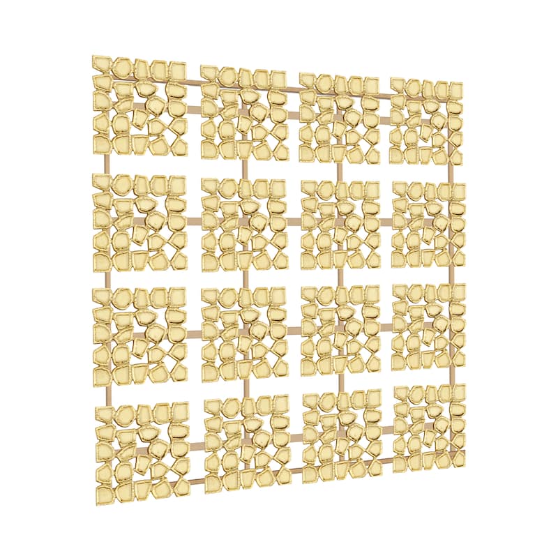 Gold Aluminum Contemporary Wall Decor