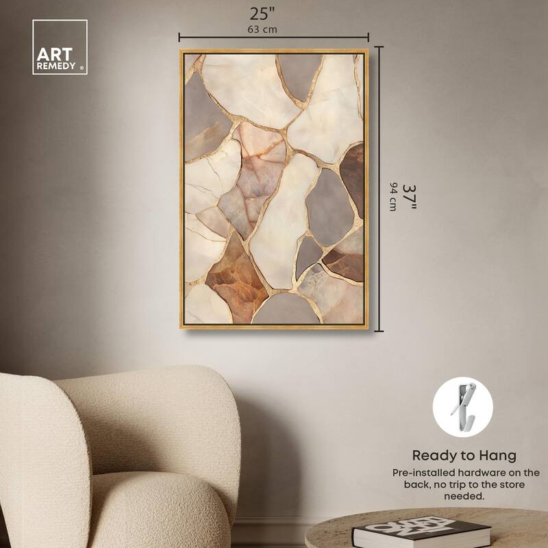 Textured Earthy Tones III Canvas by Art Remedy