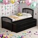 preview thumbnail 21 of 45, Twin Size Platform Storage Bed Solid Wood Bed with 6 Drawers,Paint Surface,Environmentally Friendly Materials，Brown