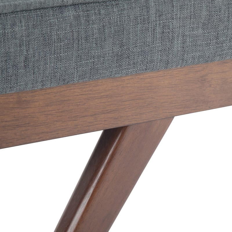 WYNDENHALL Keenan 48 inch Wide Mid Century Modern Rectangle Ottoman Bench