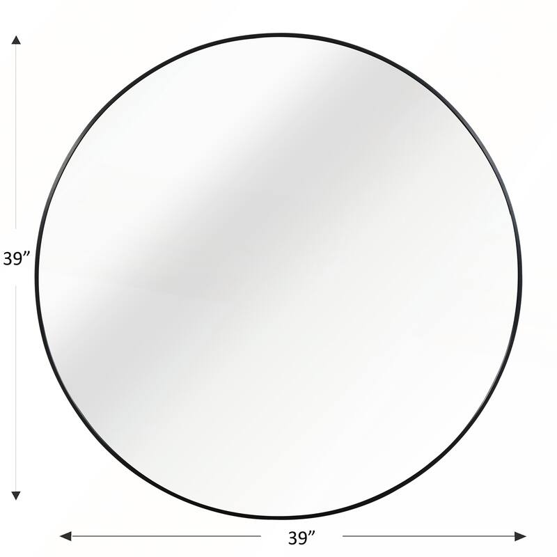 39 Inch Metal Framed Round Bathrrom Mirror