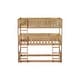 preview thumbnail 14 of 30, Triple Rubber Wood Detachable Bunk Bed with Ladders and Guardrails,Twin Size