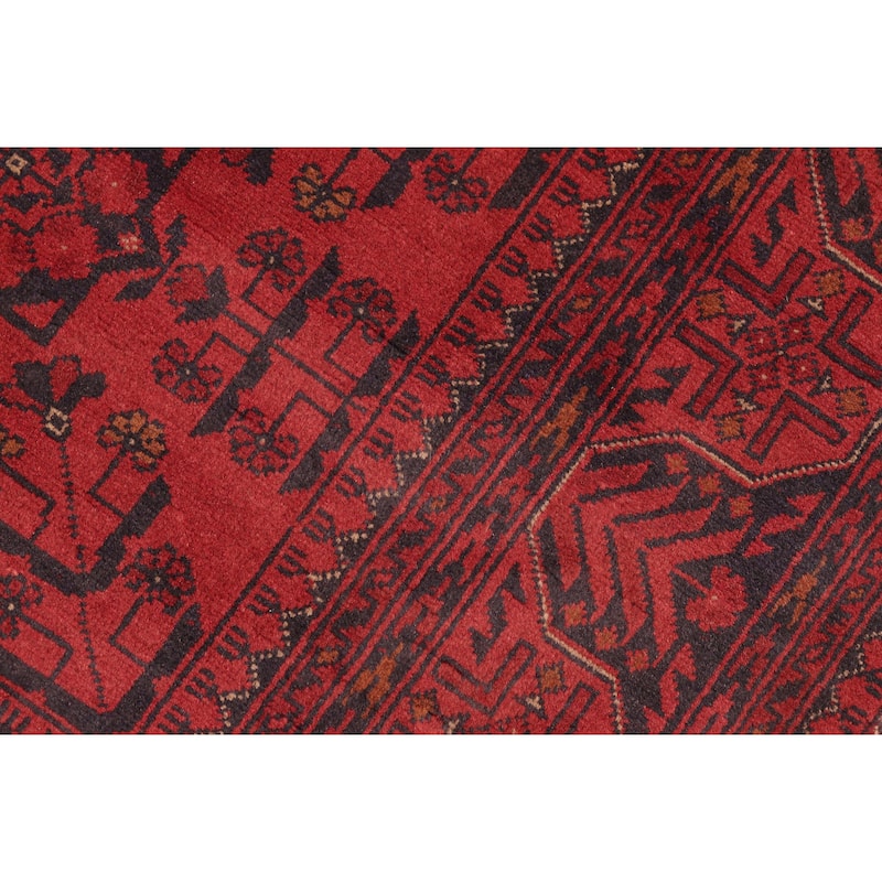 Rustic Biljik Khal Mohammadi Alexa Red/Navy Rug - 4'10'' x 6'4''