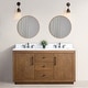 preview thumbnail 11 of 117, Vanity Art Bathroom Vanity with Sink and Top 60" (Double Sink) - Tan/Engineered Marble