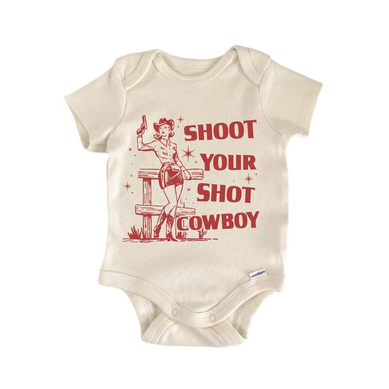 Shoot Shot Cowboy - Baby Bodysuit - Blue - 0-3M