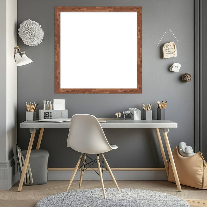 Amanti Art Fresco Dark Walnut Framed Dry Erase Magnetic Board