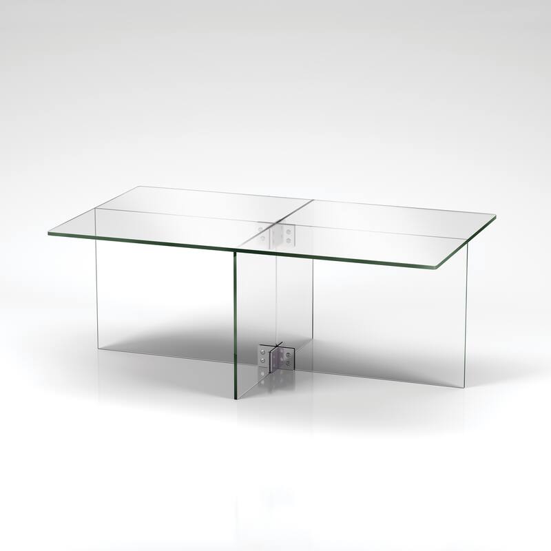 Silver Orchid Carlisle Glass Coffee Table