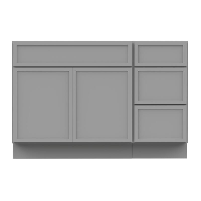 Vanity Art 48" Birch Freestanding Bathroom Vanity Cabinet without Top