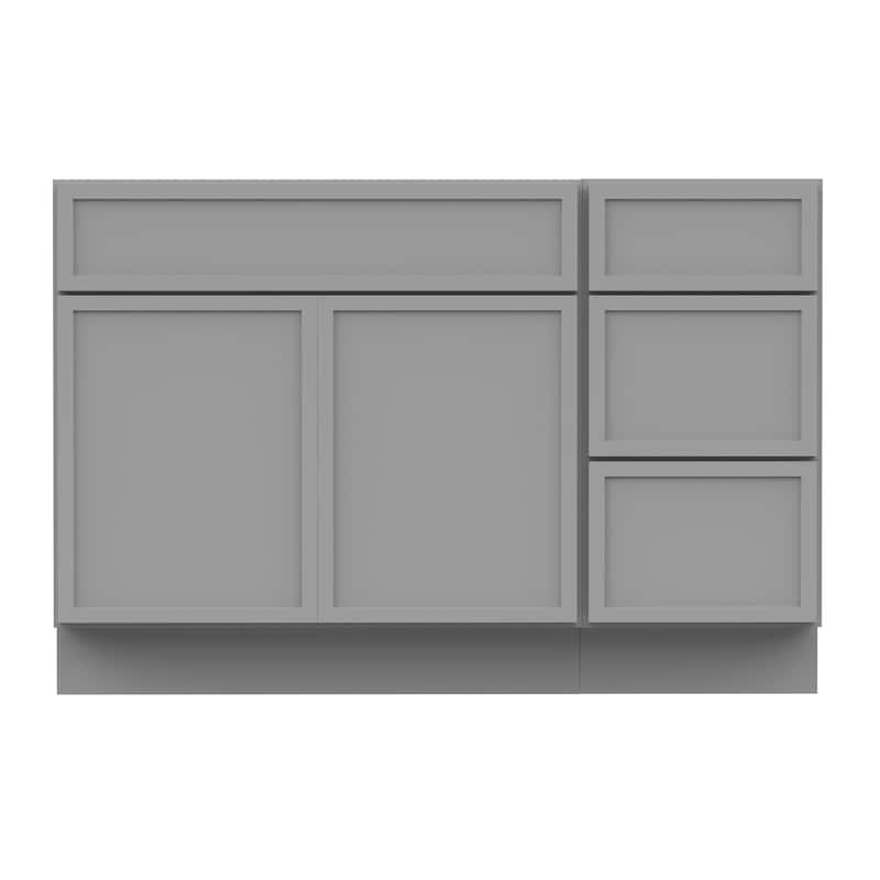 Vanity Art 54" Birch Freestanding Bathroom Vanity Cabinet without Top