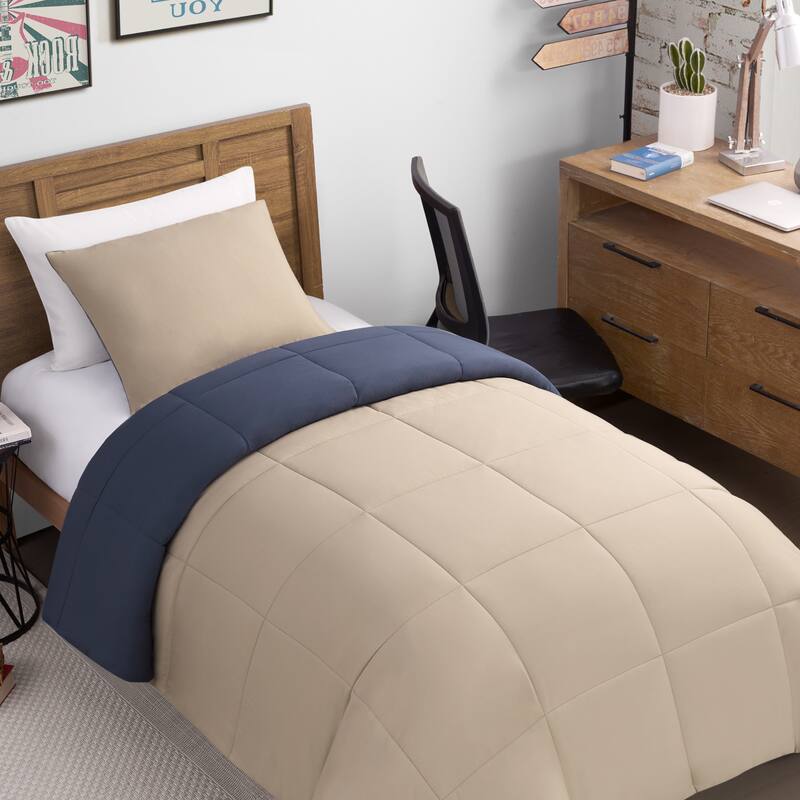 Lucky Brand Box Stitch Reversible Comforter Sets