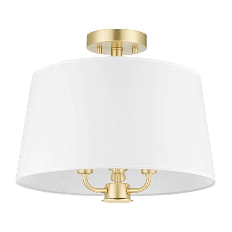 Prominence Home Billet Convertible Pendant/Semi-Flush with Fabric Shades