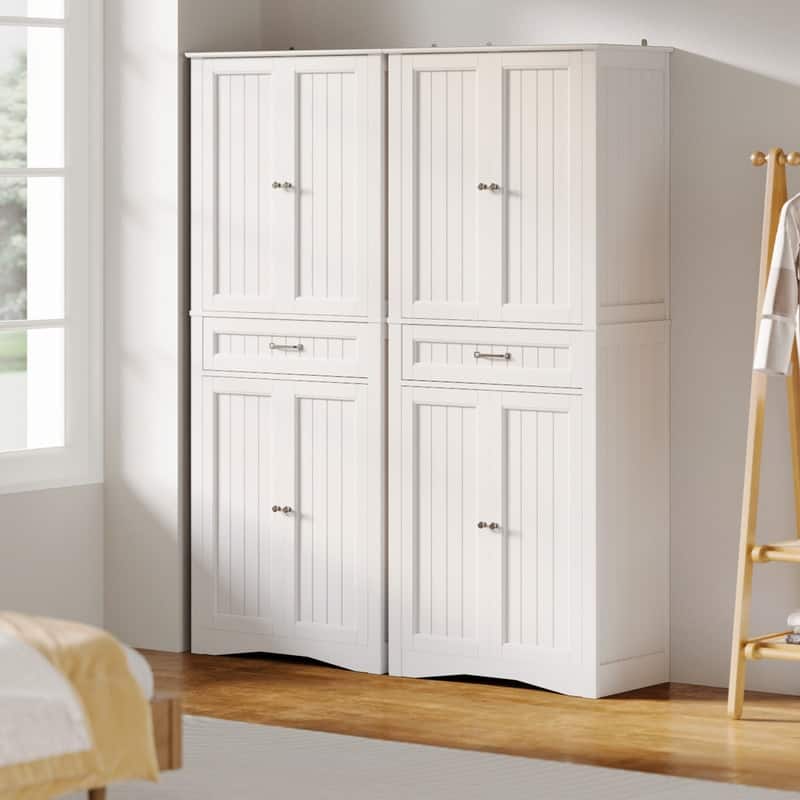 71''Kitchen Pantry Storage Cabinet, Storage Cabinet Buffet, Freestanding Kitchen Storage Cabinet with 4 Adjustable Shelves
