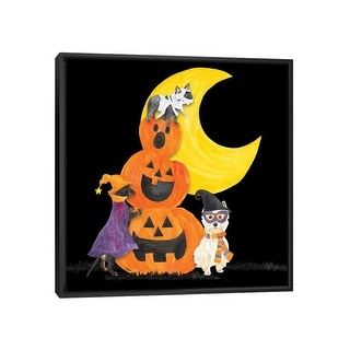 iCanvas quot Fright Night Friends IV Pumpkin Stack quot by Tara Reed Framed
