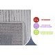 preview thumbnail 7 of 9, LOOM & LUXE Collection Blue/Ivory/Bordered Non-Shedding Area Rug
