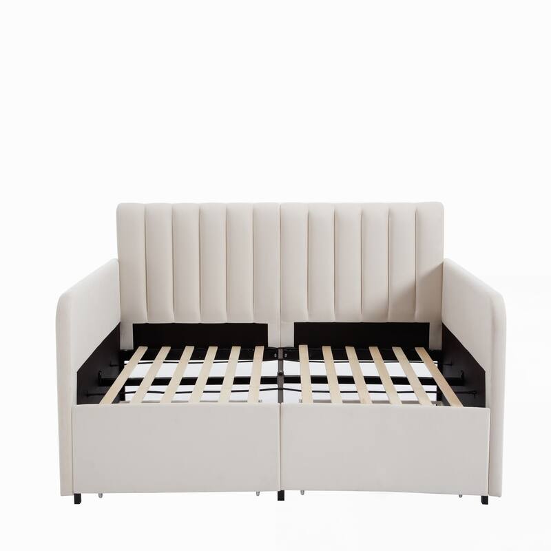 Flora Upholstered Daybed with 2 Drawers,Twin