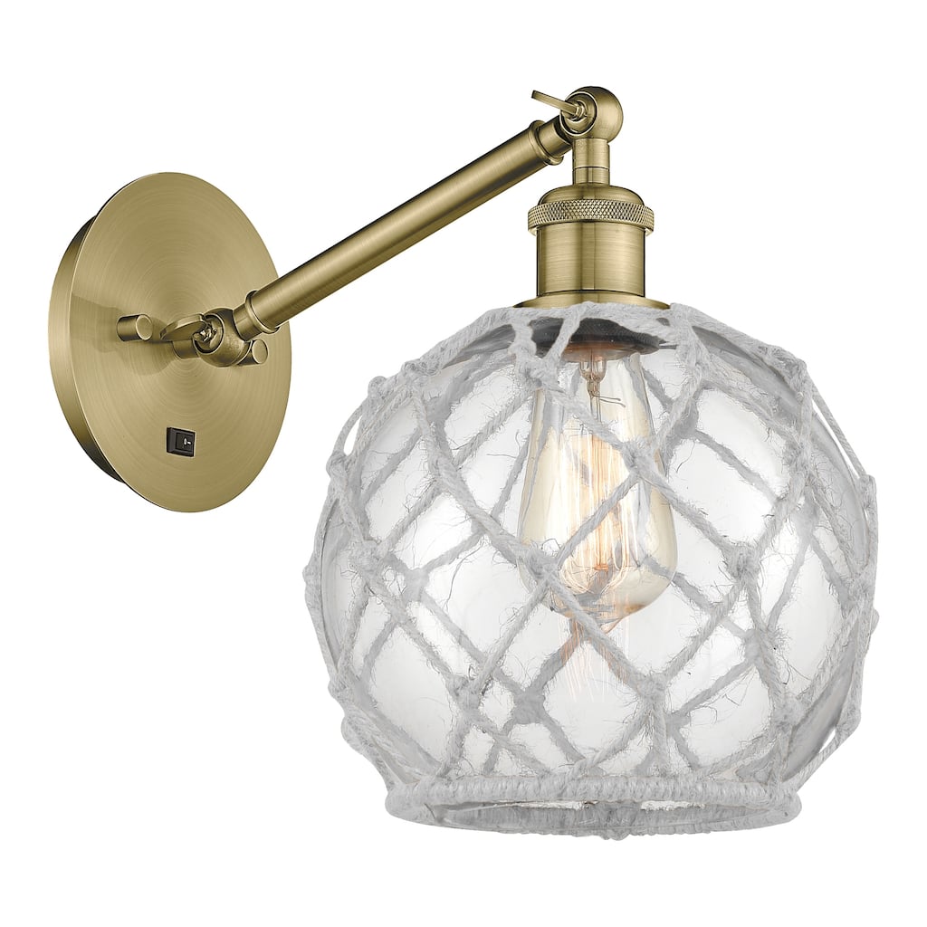 Innovations Lighting Endless Possibilities Ballston - Farmhouse Rope - 1 Light 8" Adjustable Sconce