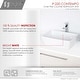 preview thumbnail 4 of 8, STYLISH 19 inch White Rectangular Porcelain Vessel Bathroom Sink - 19" x 13 3/8" x 5 3/4"