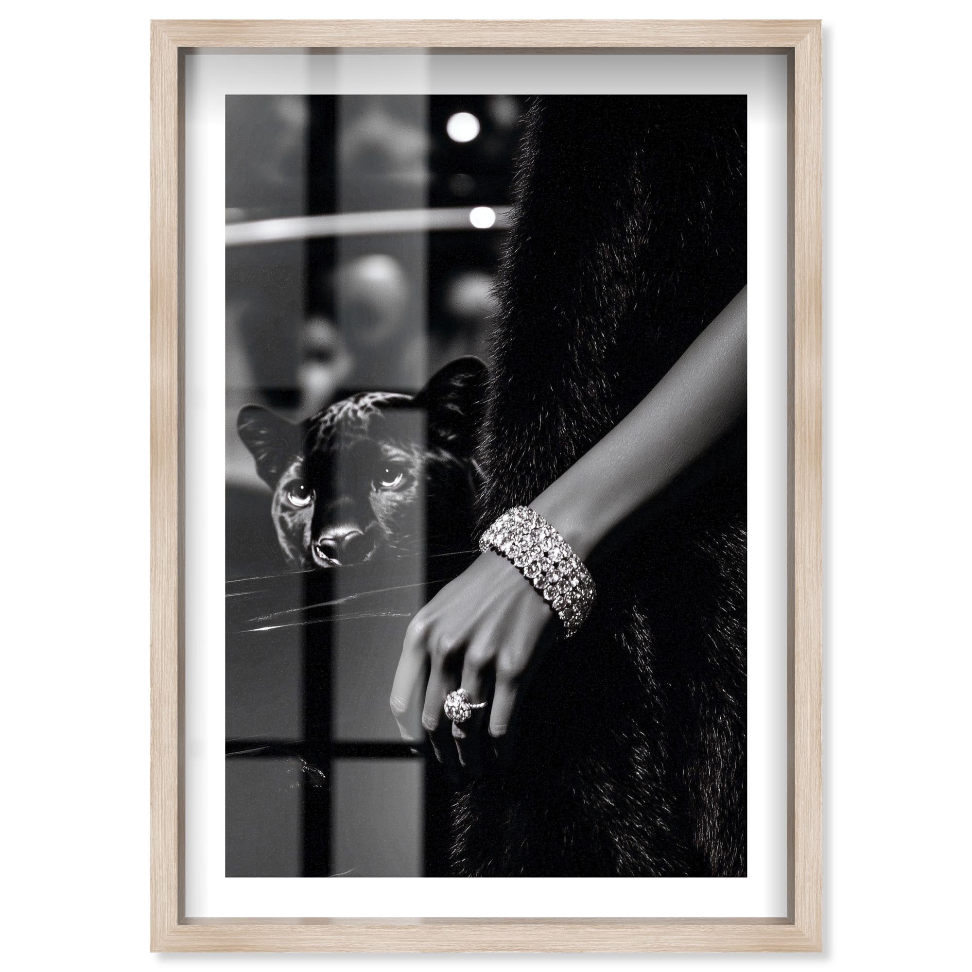 Night Safari Glam Wall Art Shadowbox Print by Notoriart