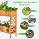 preview thumbnail 8 of 8, Gymax 2-Tier Raised Garden Bed Elevated Wood Planter Box for Vegetable - 37.5'' x 12.5'' x 35.5''