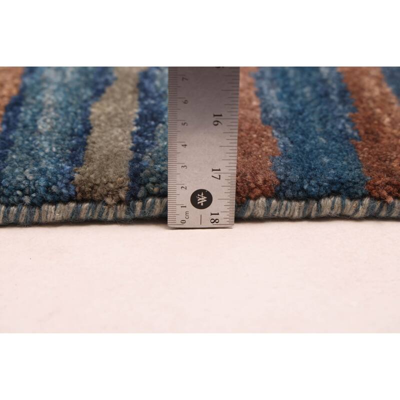 ECARPETGALLERY Hand-knotted Peshawar Ziegler Dark Blue Wool Rug - 4'11 x 7'11