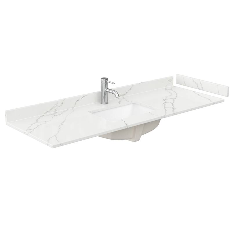 Strada 60-inch Single Vanity, Quartz Top