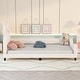 preview thumbnail 3 of 9, Twin Size Upholstered Daybed with Playful Carton Ears Shaped Headboard, White - Sturdy Wooden Frame, Comfortable Padding