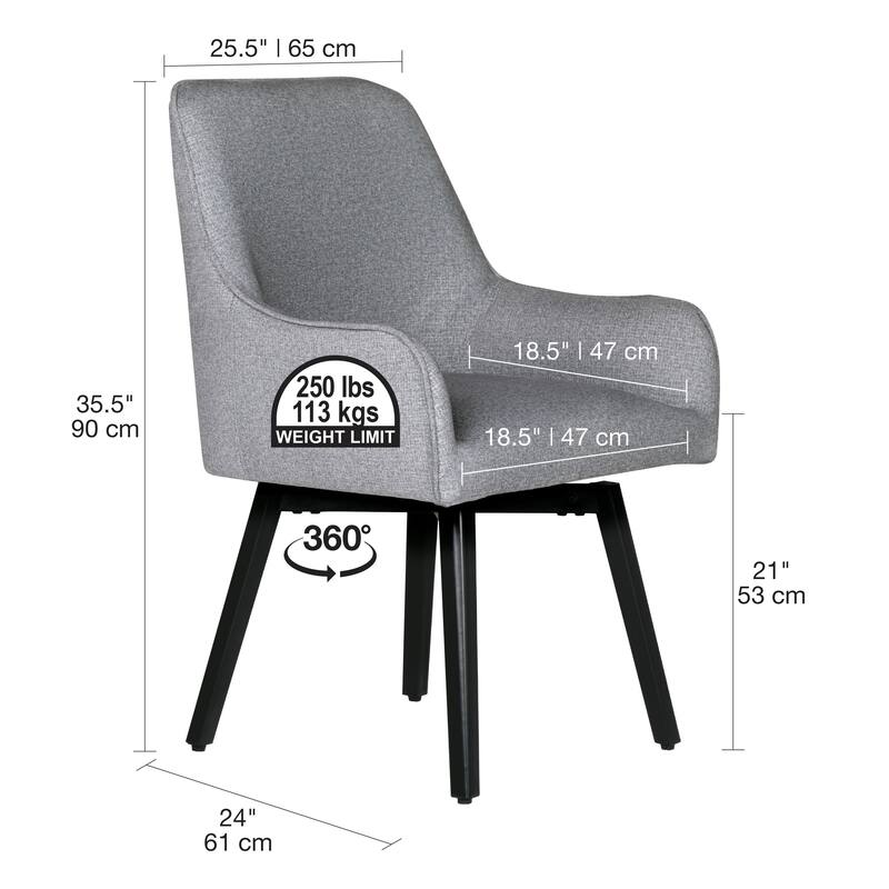 Studio Designs Home Spire Luxe Swivel Dining, Office Chair